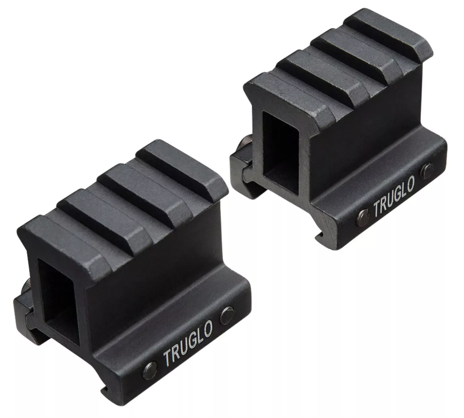 TruGlo Riser Mount Picatinny Black Hardcoat Anodized AR-Platform 1″ Mount Height Picatinny Rail