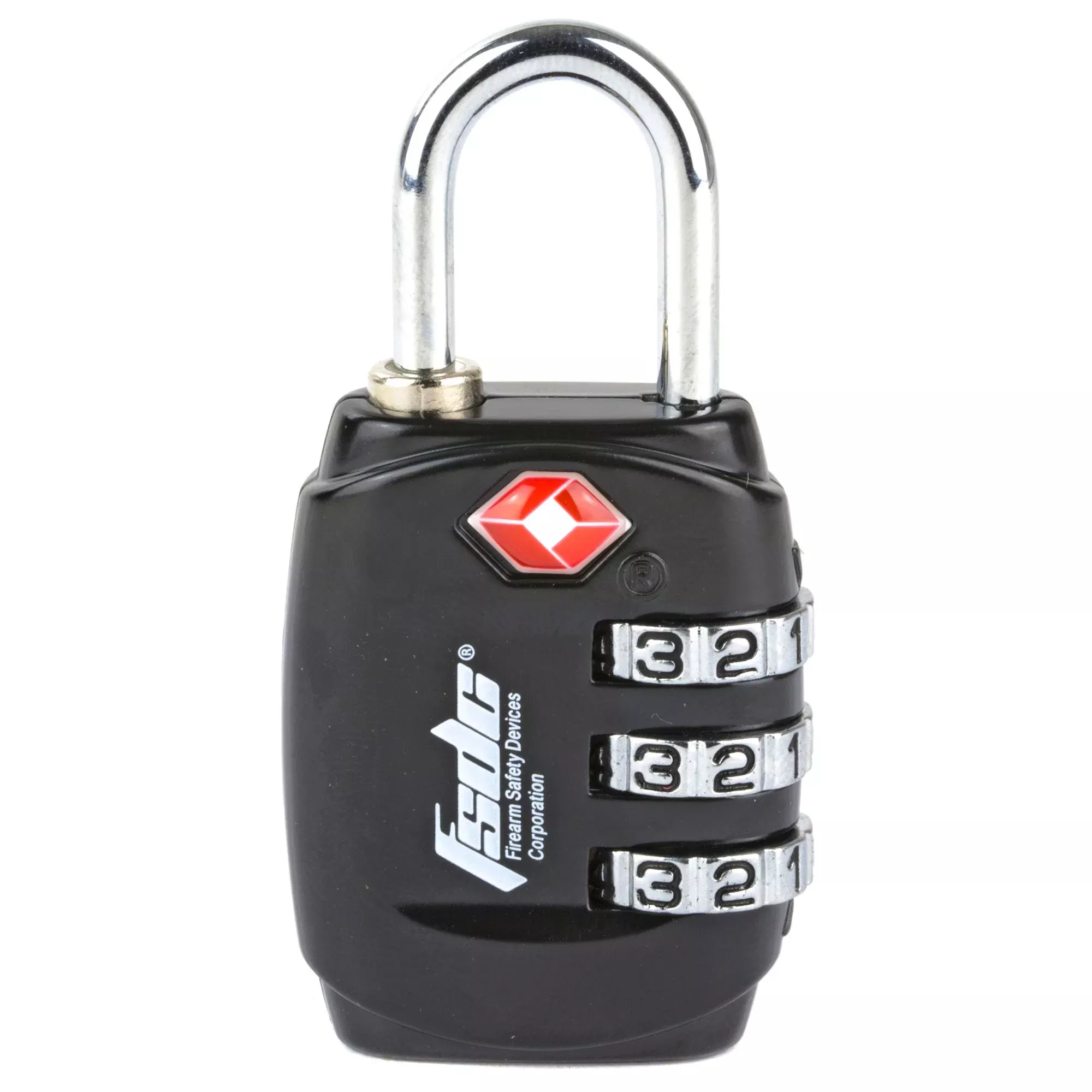 TSA 3-Dial Combo Steel Shackle Lock