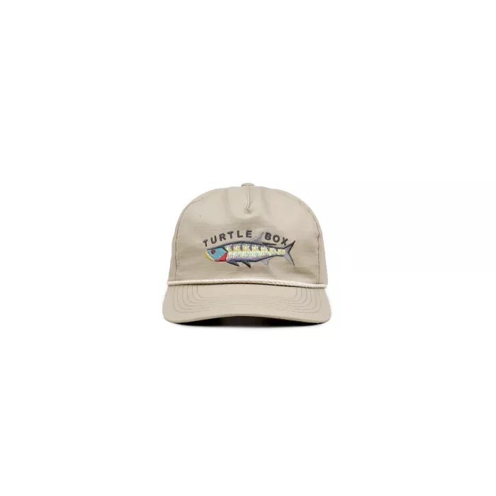 Turtlebox Rip-Stop Rainbow Tarpon Hat – Khaki #TBTSTONE