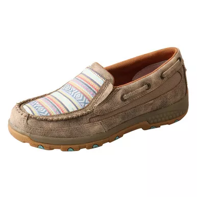 TWISTED X Driving CellStretch Dusty Tan/Multi Boat Shoe (WXC0008)
