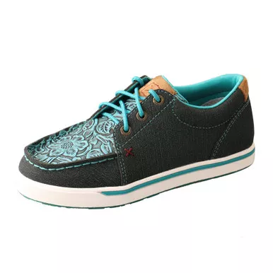 TWISTED X Kid's Kicks Dark Teal and Teal Casual Shoe (YCA0011)