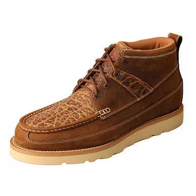 TWISTED X Men's 4in Wedge Sole Distressed Saddle/Cognac Boot (MCA0043)