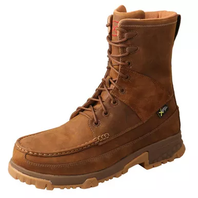 TWISTED X Men's Work Comp Toe Distressed Saddle Boot with CellStretch (MXCCM01)