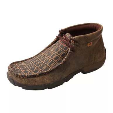 TWISTED X Mens Driving Cayman Print Moccasins (MDMAL02)