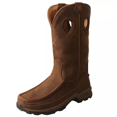 TWISTED X Women's 10in Pull-On Distressed Saddle Hiker Boot (WHKB001)