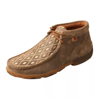 TWISTED X Womens Driving Bomber/Tan Moccasins (WDM0073)