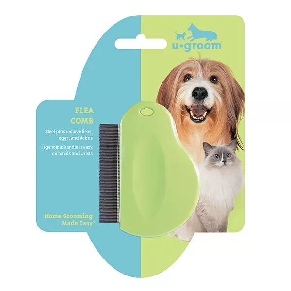 U-Groom Flea Comb Contoured Grip #US134214