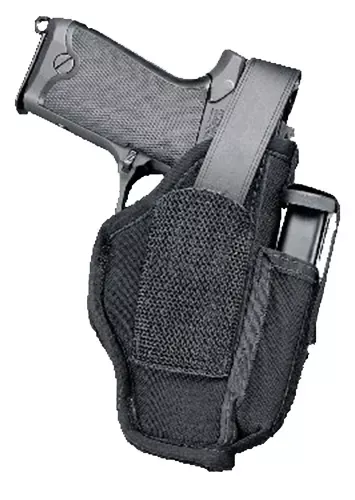 Uncle Mike’s Sidekick Hip 3 – 4″ Med Auto Size 01 Belt Mount Ambidextrous Includes Mag Pouch