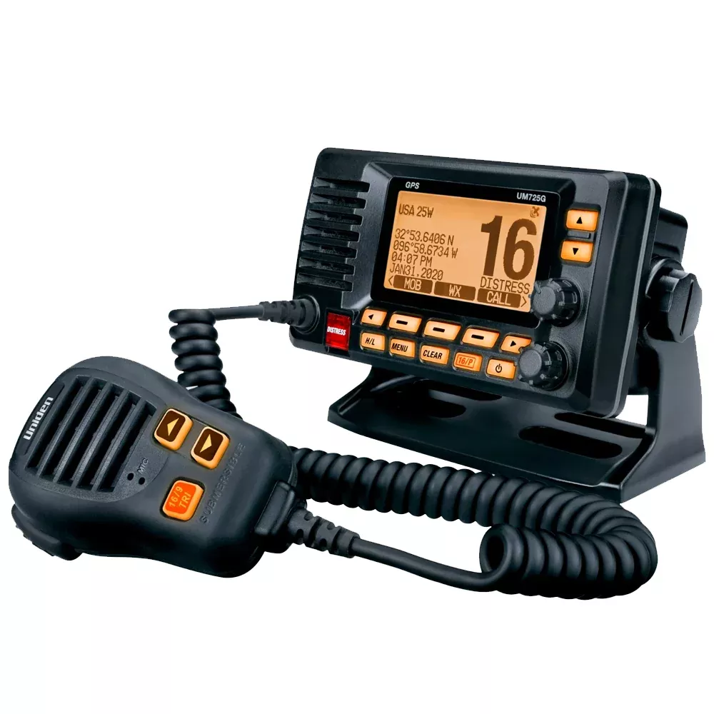 Uniden UM725 Fixed Mount VHF w/GPSBluetooth – Black [UM725GBTBK]
