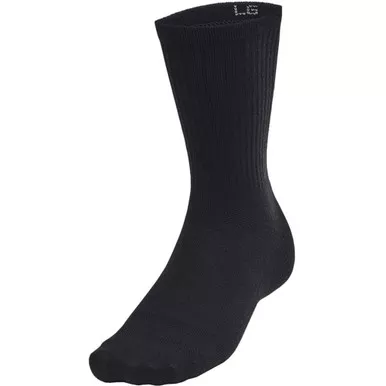 Unisex Ua Essential 6-pack Crew Socks Black-black-castlerock
