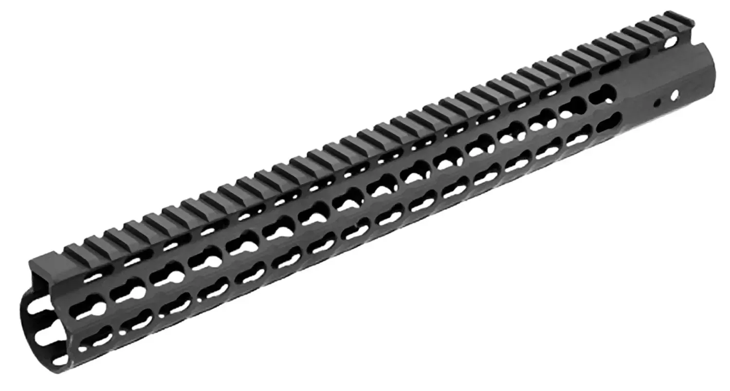 UTG Pro AR-15 KeyMod Handguard Super Slim Free-Floating 15″ Black Anodized Aluminum Picatinny Rail MTU019SSK
