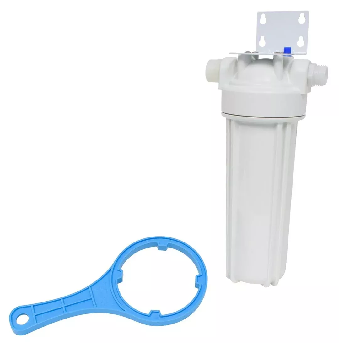 Valterra AquaFRESH Exterior Filter System, Single Housing w/Carbon Block Cartridge, Wall Bracket and Wrench• A01-1138