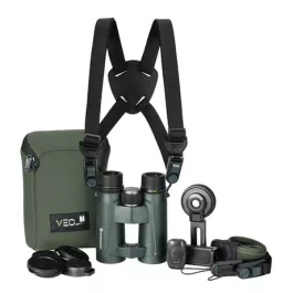 Vanguard VEO HD Binoculars with Quick-Detach Strap, Harness & Digiscoping Adapter