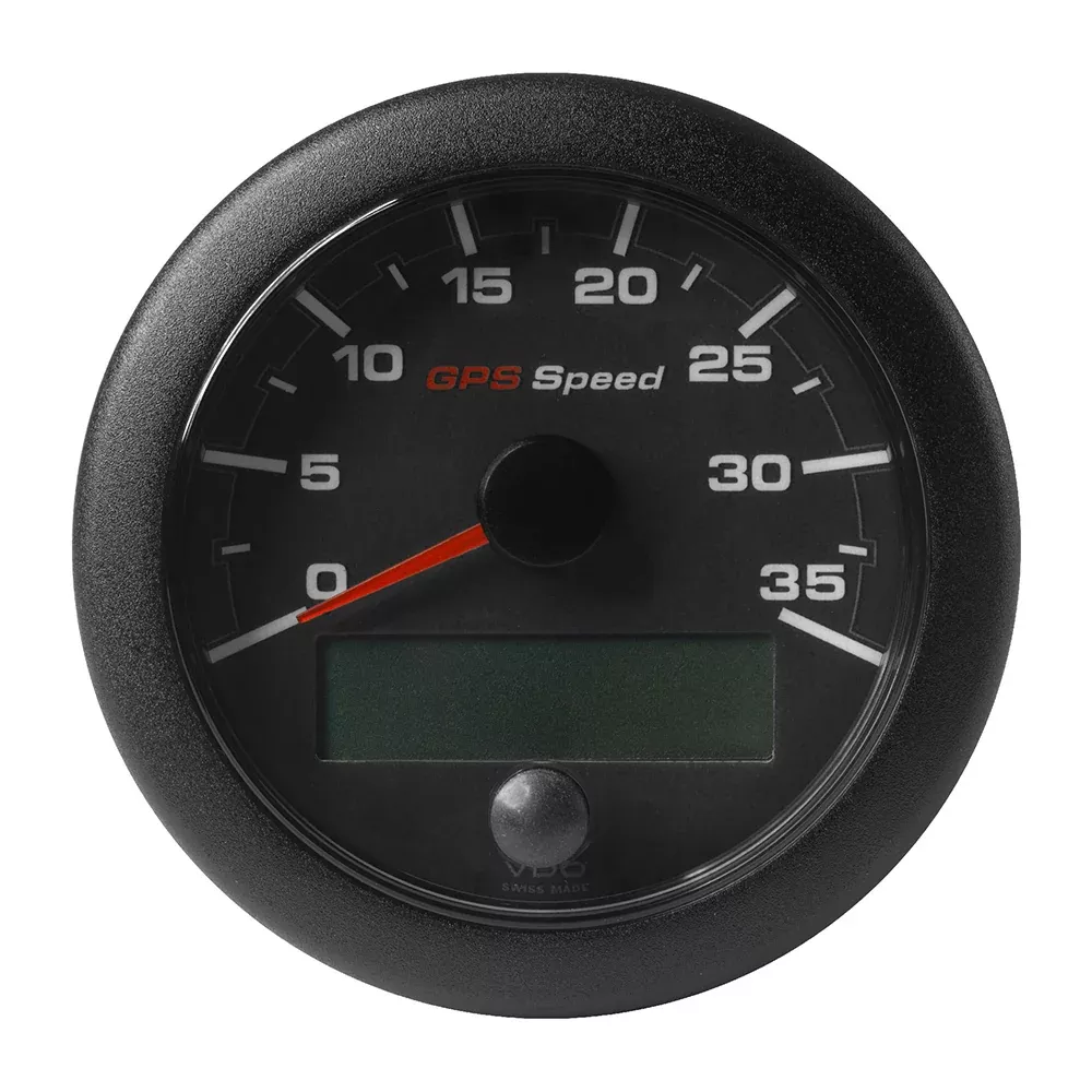 Veratron 3-3/8″ (85mm) OceanLink GPS Speedometer – Black DialBezel (0-35 K/MPH/KMH) [A2C1351980001]