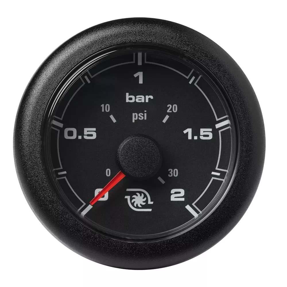 Veratron 52MM (2-1/16″) OceanLink Boost Pressure Gauge – 2 Bar/30 PSI – Black DialBezel [A2C1066140001]