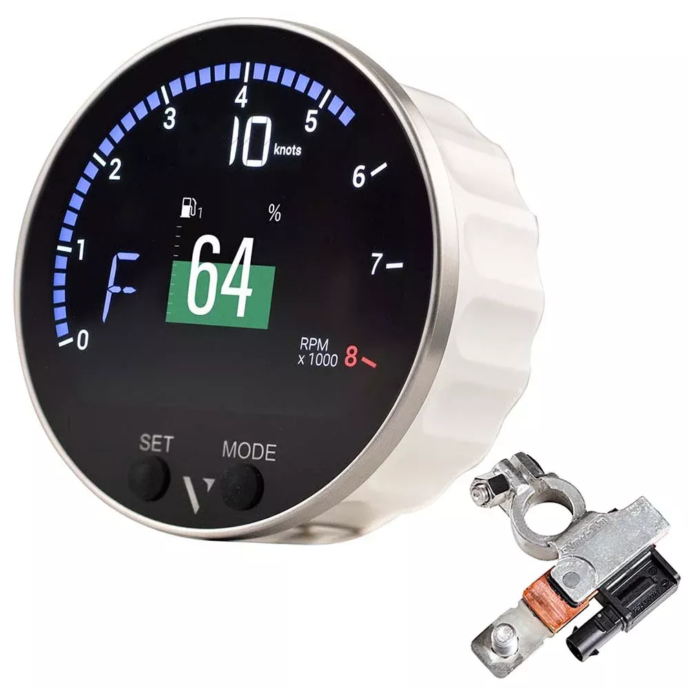 Veratron 85mm (3-3/8″) VMH-35 Multifunction Gauge w/Battery Sensor [B00085502]