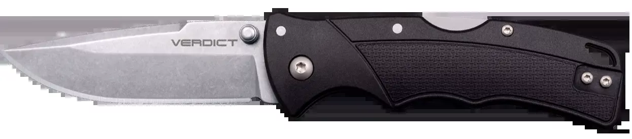 Verdict EDC 3″ Tanto Plain Folding Knife – Black