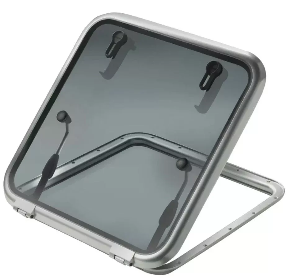Vetus Altus 24.7″x 24.7″Silver Anodized Square Frame Hatch• ALT6363SL