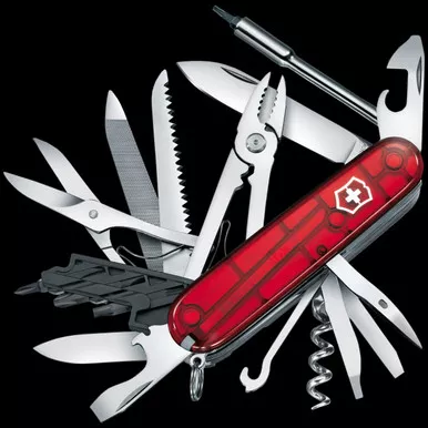 Victorinox Cyber Tool L 91mm Red Transparent Folding Knife