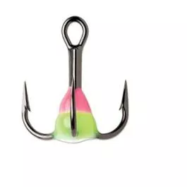 VMC Glow Resin Treble - 8 - Pink Chartreuse Glow