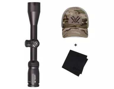VORTEX Crossfire II 3-9x40mm Dead-Hold-BDC Reticle 1in Riflescope with with Counterforce Camo Cap and Microfiber Cleaning Cloth (VOR-CF2-31007+120-64-MUL+MF)