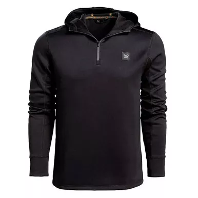 VORTEX Men's Frontier Limits 1/4 Zip Black Hoodie (220-17-BLK)