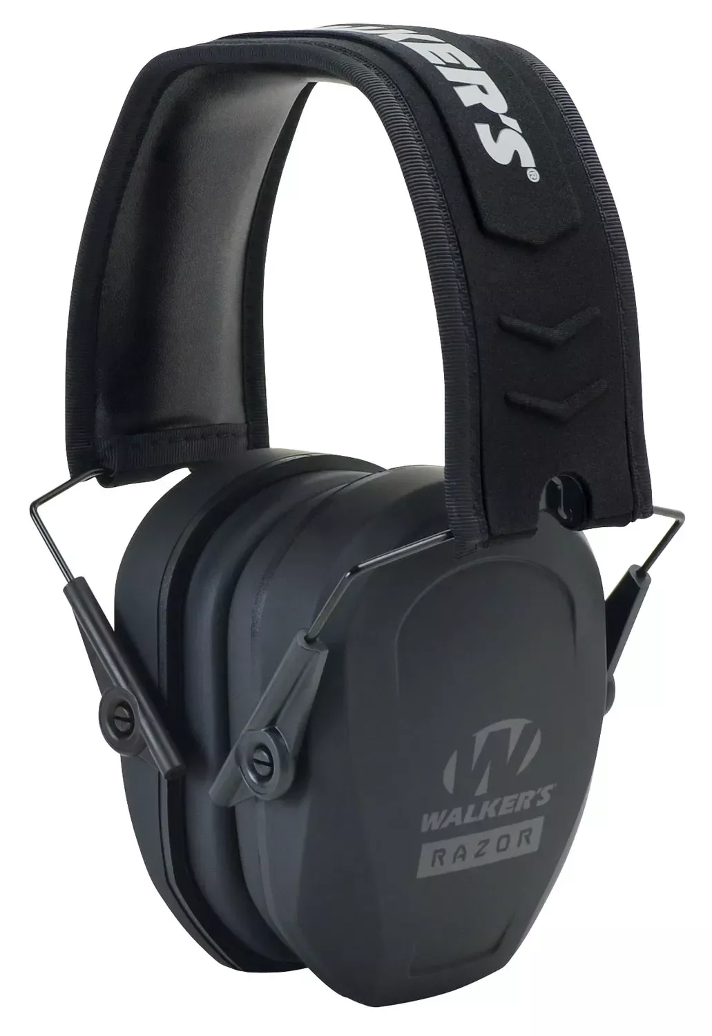Walker’s Razor Slim Passive Muff Polymer 27 dB Over the Head Black Ear Cups, Adult