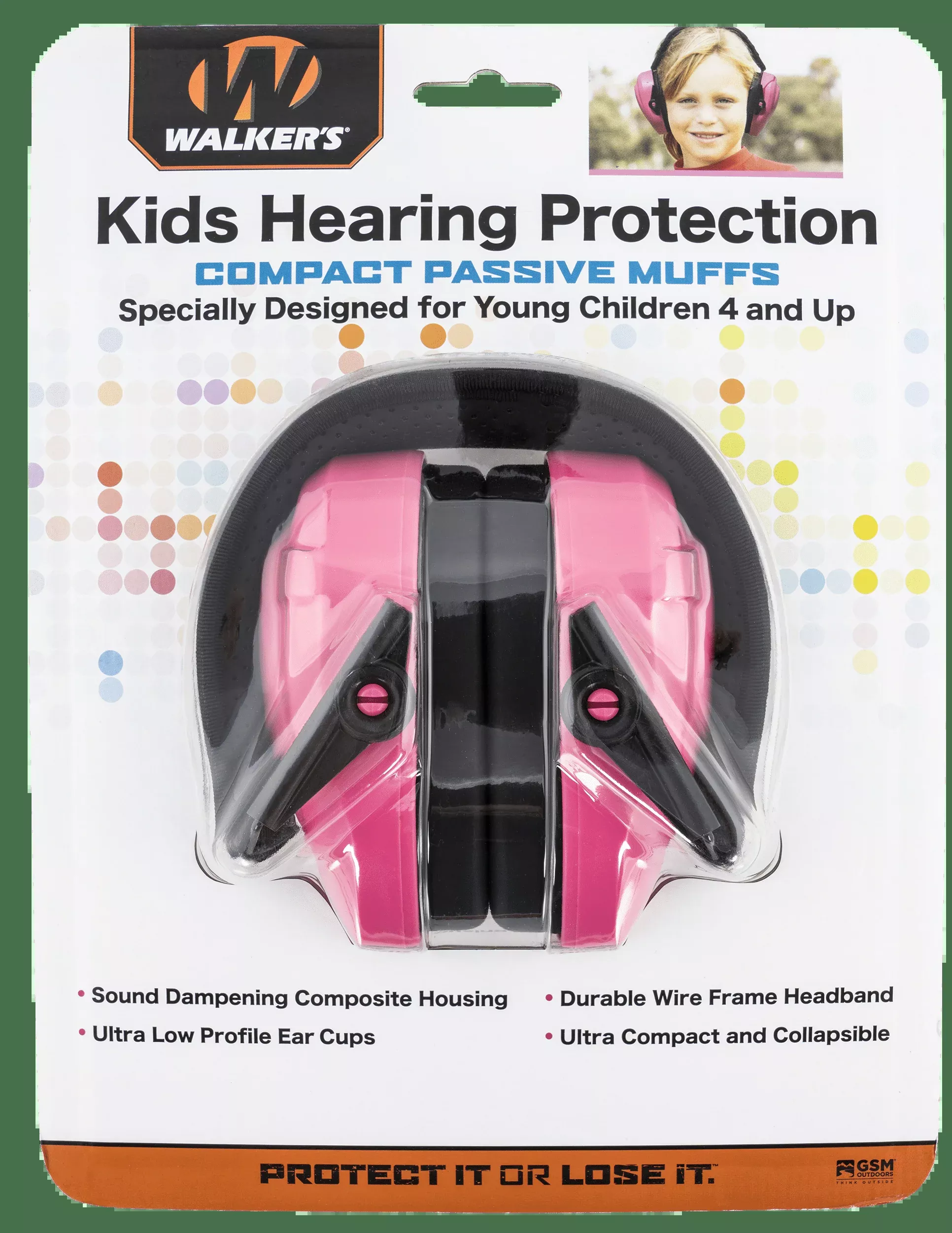 Walkers Game Ear Razor, Wlkr Gwp-crpas-pk Razr Cmpt Passive Muff Pink