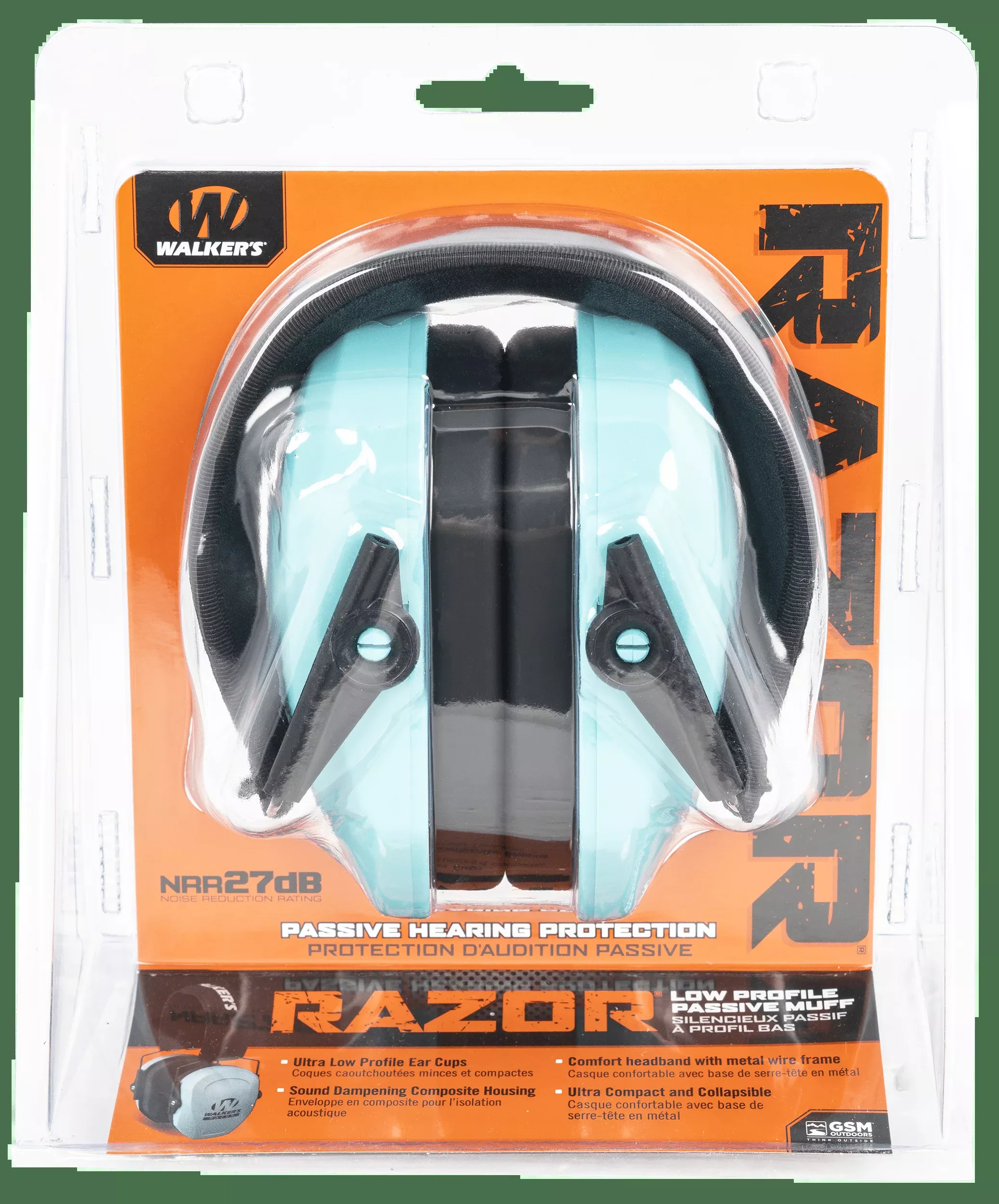 Walkers Game Ear Razor, Wlkr Gwp-rsmpas-tlRazr Pro PassiveTeal