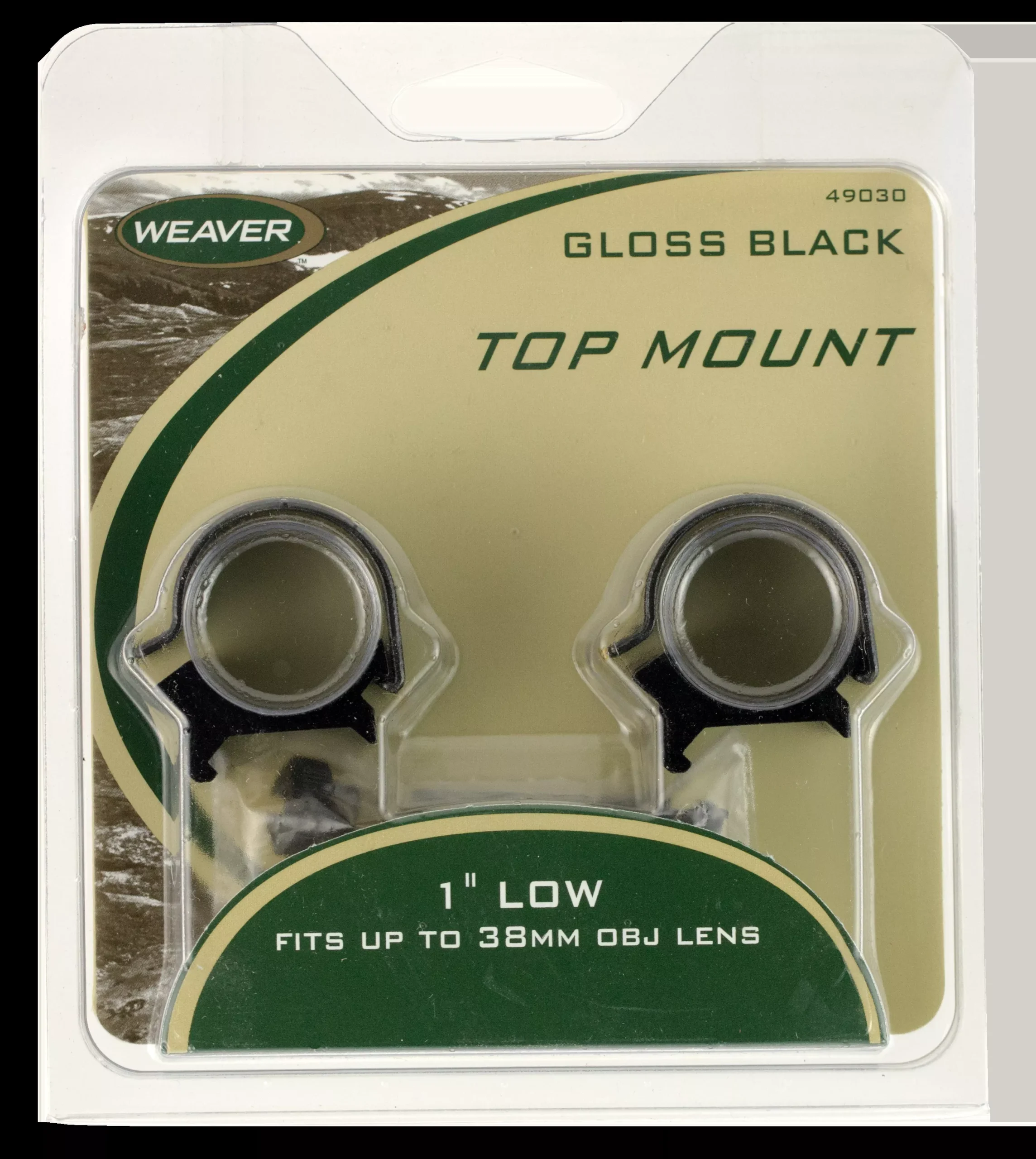 Weaver Mounts 49044 Top Mount Scope Ring Set Quick Detach For Rifle Extra High 1″ Tube Matte Black Aluminum