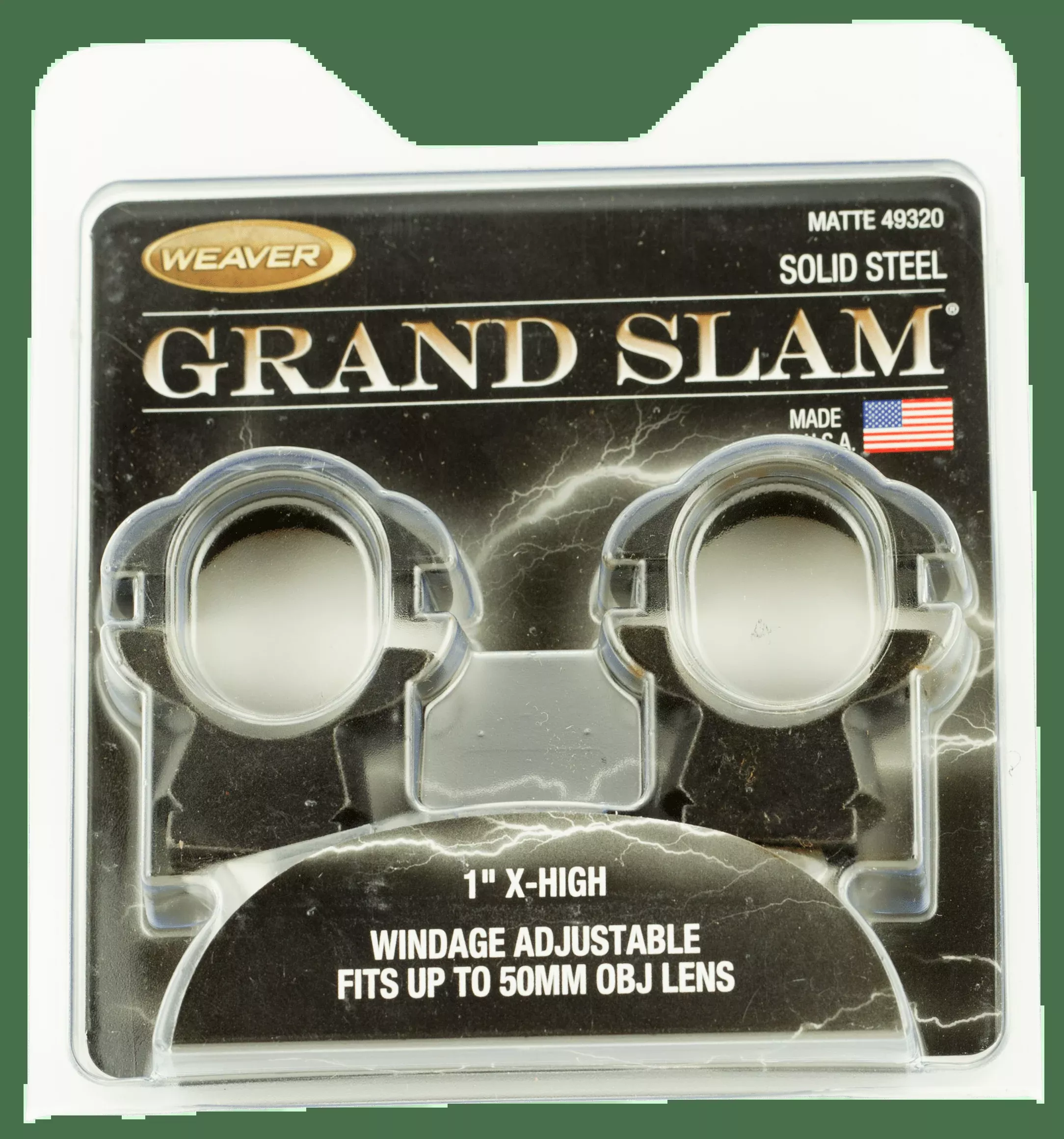Weaver Mounts Scope Ring Set, Weav 49320 Grandslam Wa Rngs 1in Xh Mt