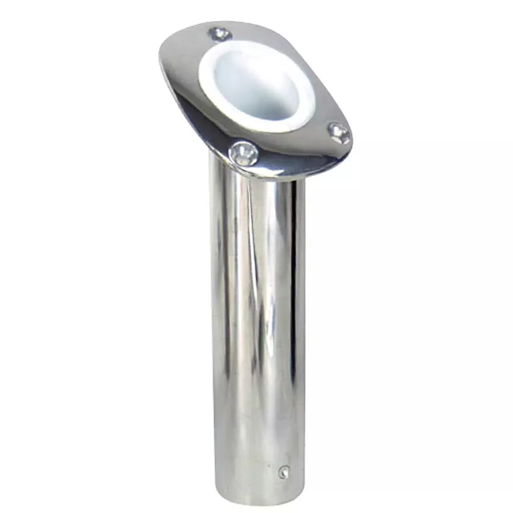 Whitecap Bluewater 30 Deg. Cast S.S. Flush Mount Rod Holder [6174CBLUE]
