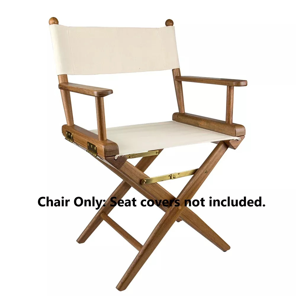 Whitecap Directors Chair w/o Seat Covers – Teak [60040]