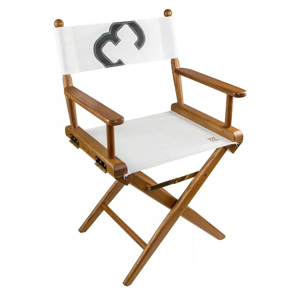 Whitecap Directors Chair w/Sail Cloth Seating – Teak [61044]