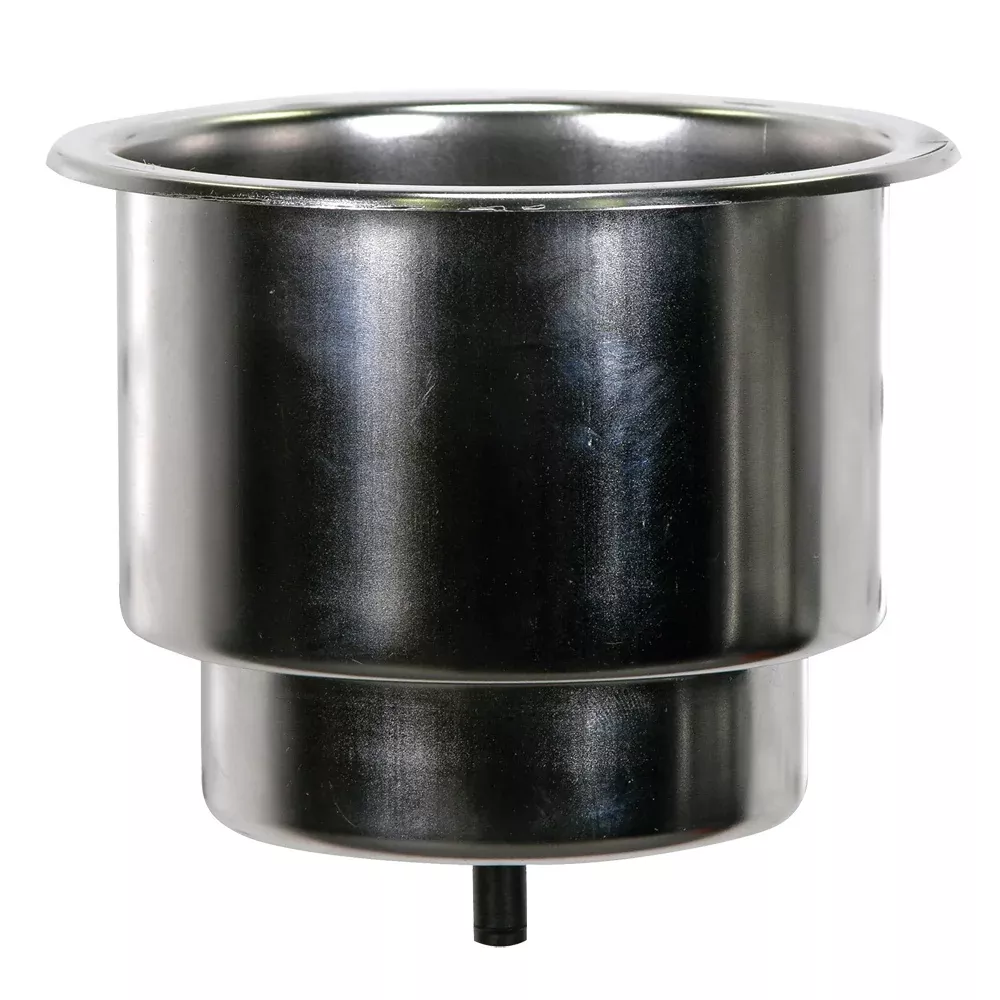 Whitecap Flush Cupholder w/Drain – 302 Stainless Steel [S-3511C]