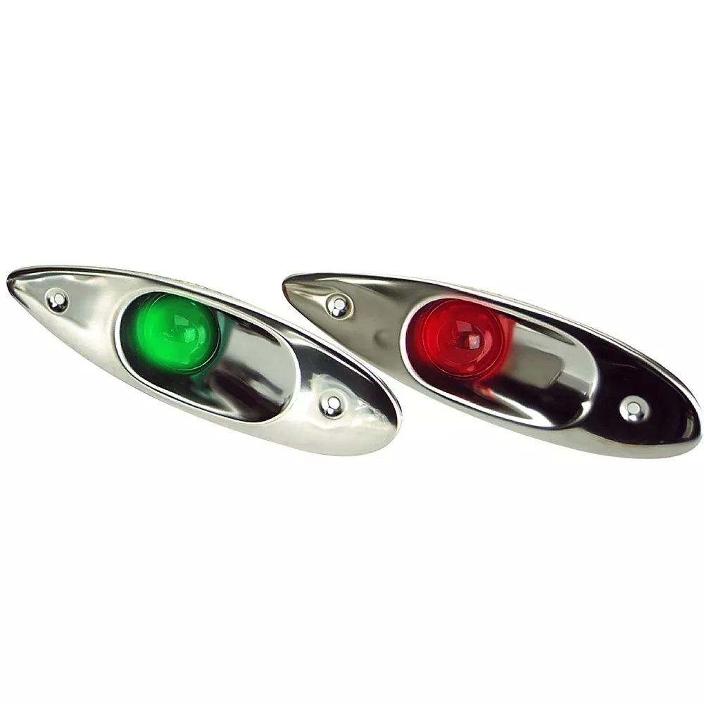 Whitecap Flush Mount LED Sidelights – 304 Stainless Steel – Pair [S-0918LED]
