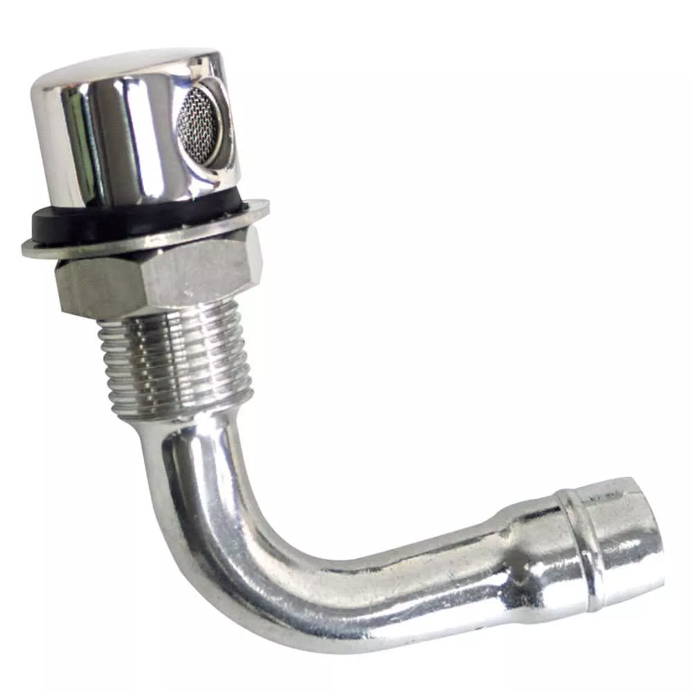 Whitecap Fuel Vent – Round Head, 90 Degree, 5/8″ Hose [6023C]