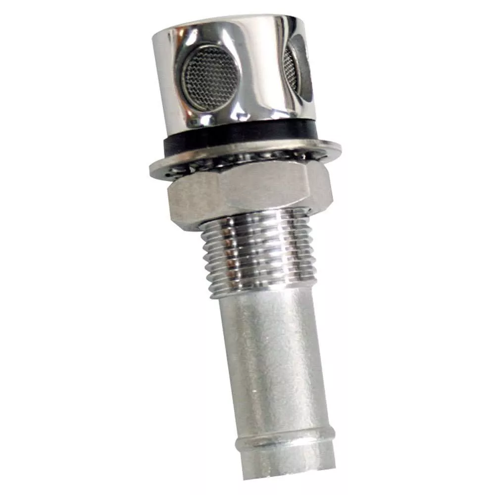 Whitecap Fuel Vent – Round Head, Straight, 9/16″ Chrome Brass [S-7032C]