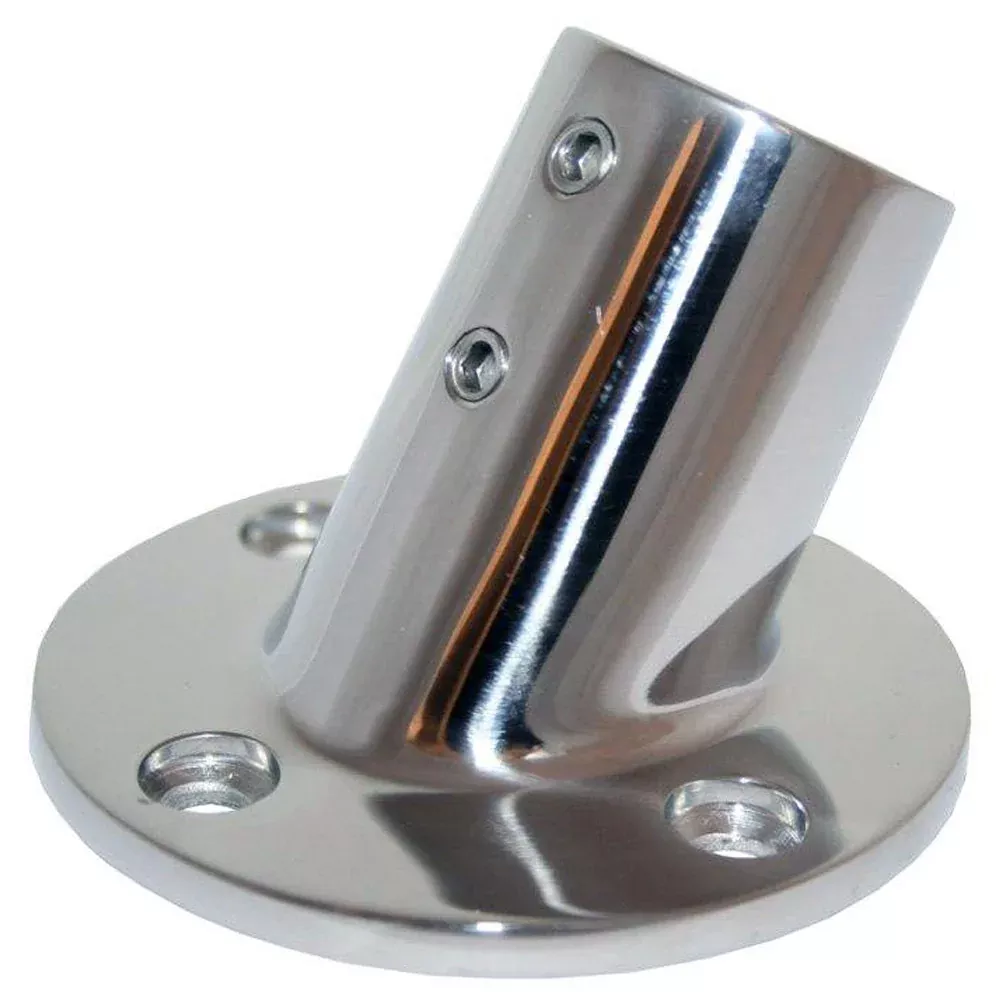 Whitecap ” O.D. 60 Degree Round Base SS Rail Fitting [6040C]