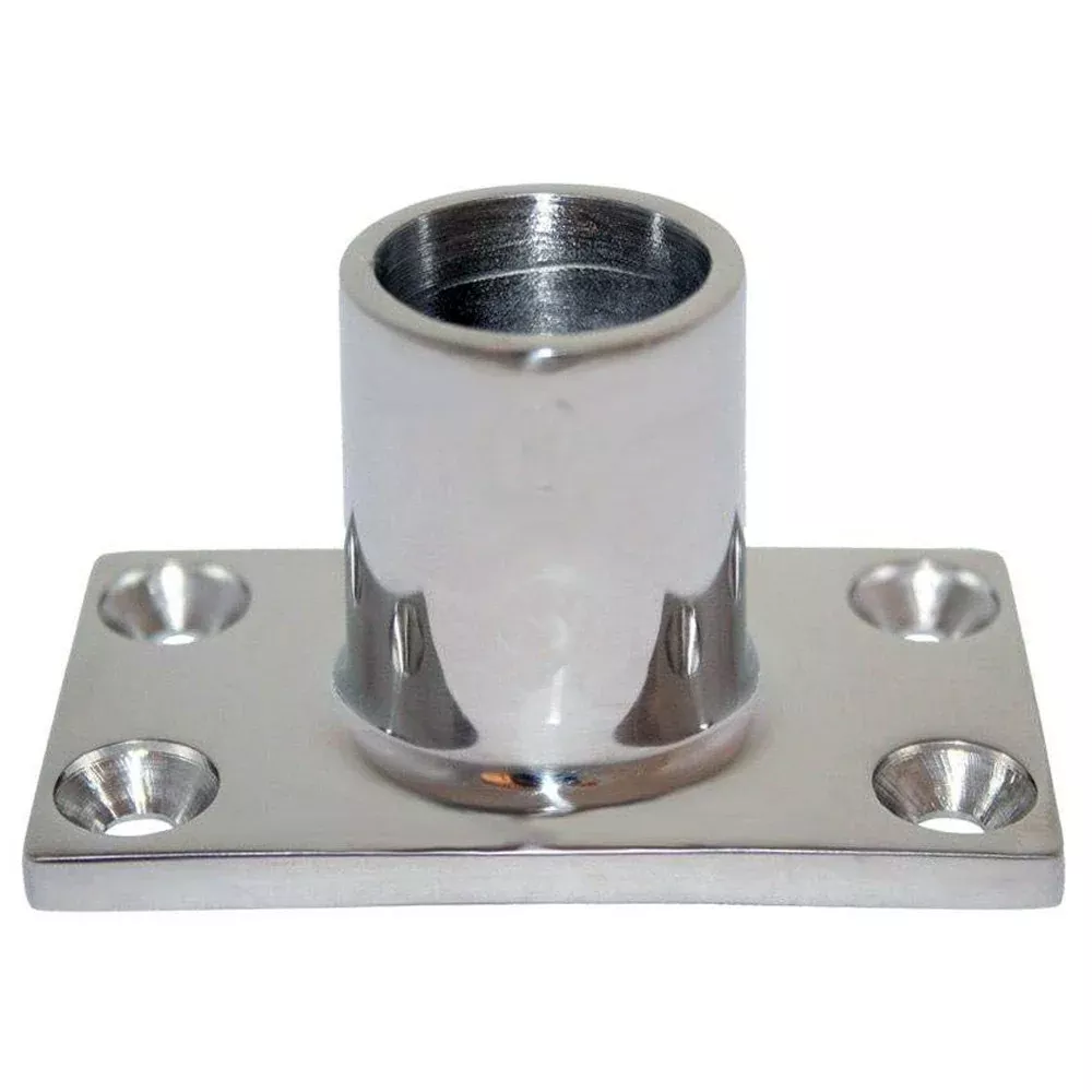 Whitecap " O.D. 90 Degree Rectangle Base SS Rail Fitting [6041C]