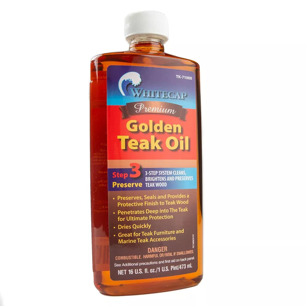Whitecap Premium Golden Teak Oil – 16oz [TK-71000]