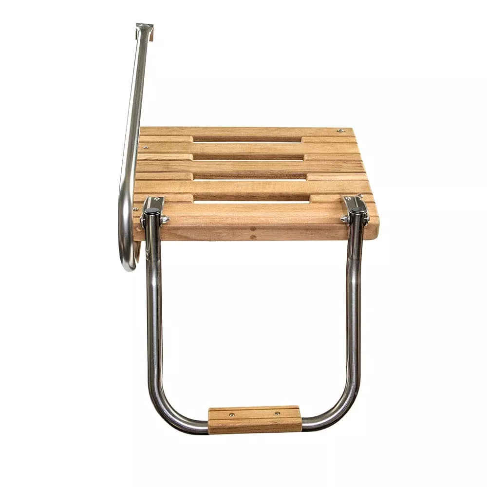 Whitecap Teak Swim Platform w/Ladder f/Outboard Motors