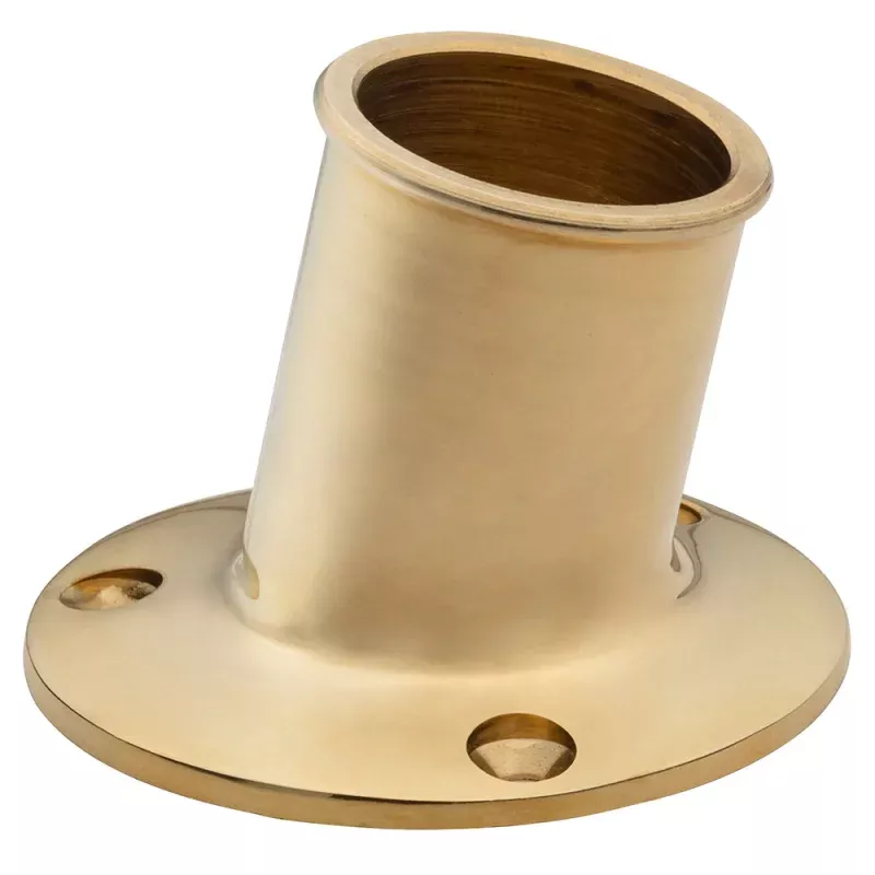 Whitecap Top Mount Flag Pole Socket 1-1/4 ID – Polished Brass