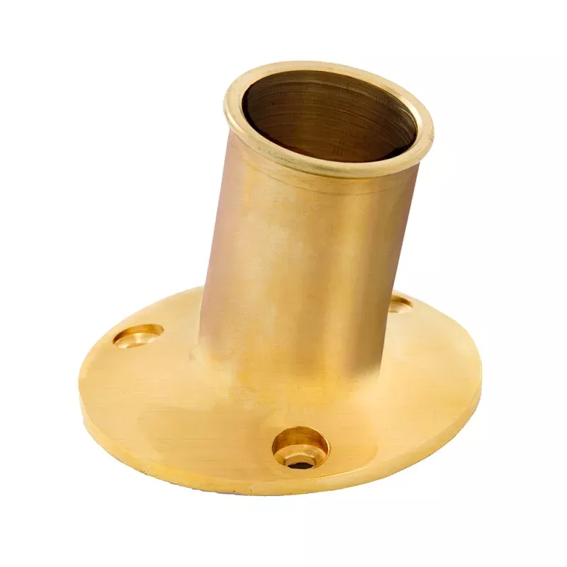 Whitecap Top Mount Flag Pole Socket – 1 ID – Polished Brass