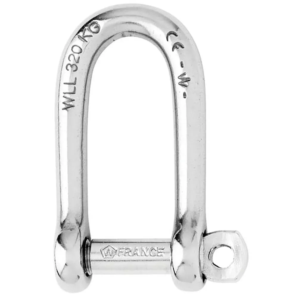 Wichard Self-Locking Long D Shackle - 10mm Diameter - 13/32" - 1215