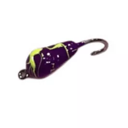 Widow Maker Lures Tungsten Shrimp - Size 12 - Glow Chartreuse/Purple Crackerized