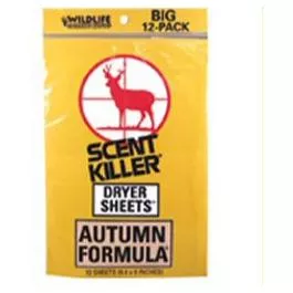 Wildlife Research Scent Killer Autumn Formula Dryer Sheets