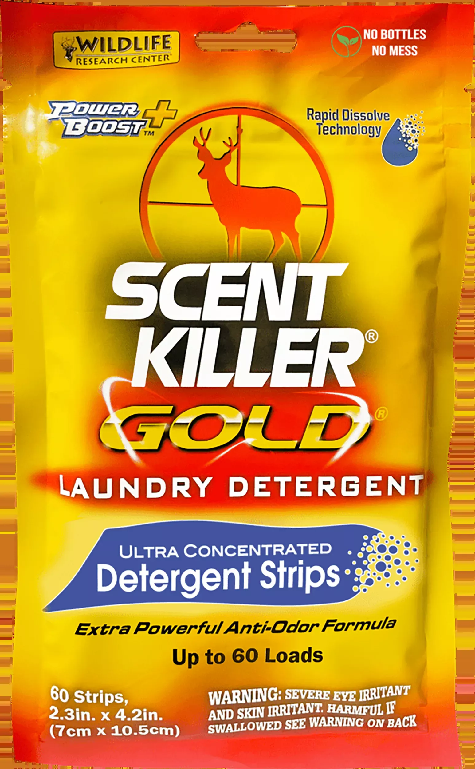 Wildlife Research Scent Killer Gold Laundry Detergent Strips Odorless – 60 Pack