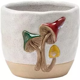 Will's Company Round Planter - Bright Mushroom