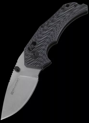 Willumsen Red E Slide Lock G10 Stonewashed Folding Knife